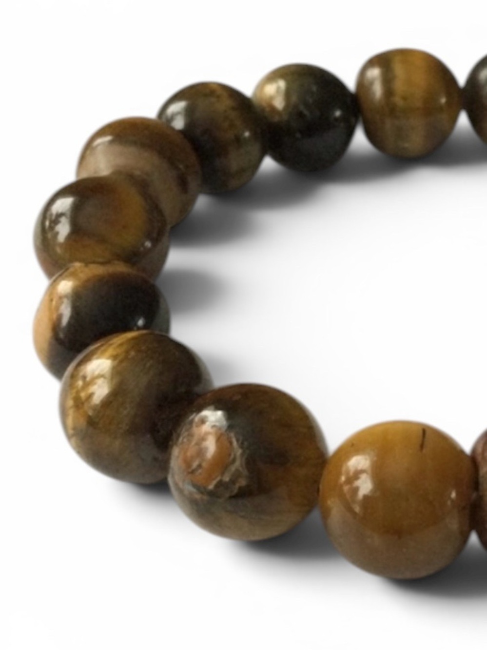 Handmade Tiger’s Eye Stretch Bracelet, 8mm Natural Stone, Fits 6.5–7" Wrist - Picture 5 of 10